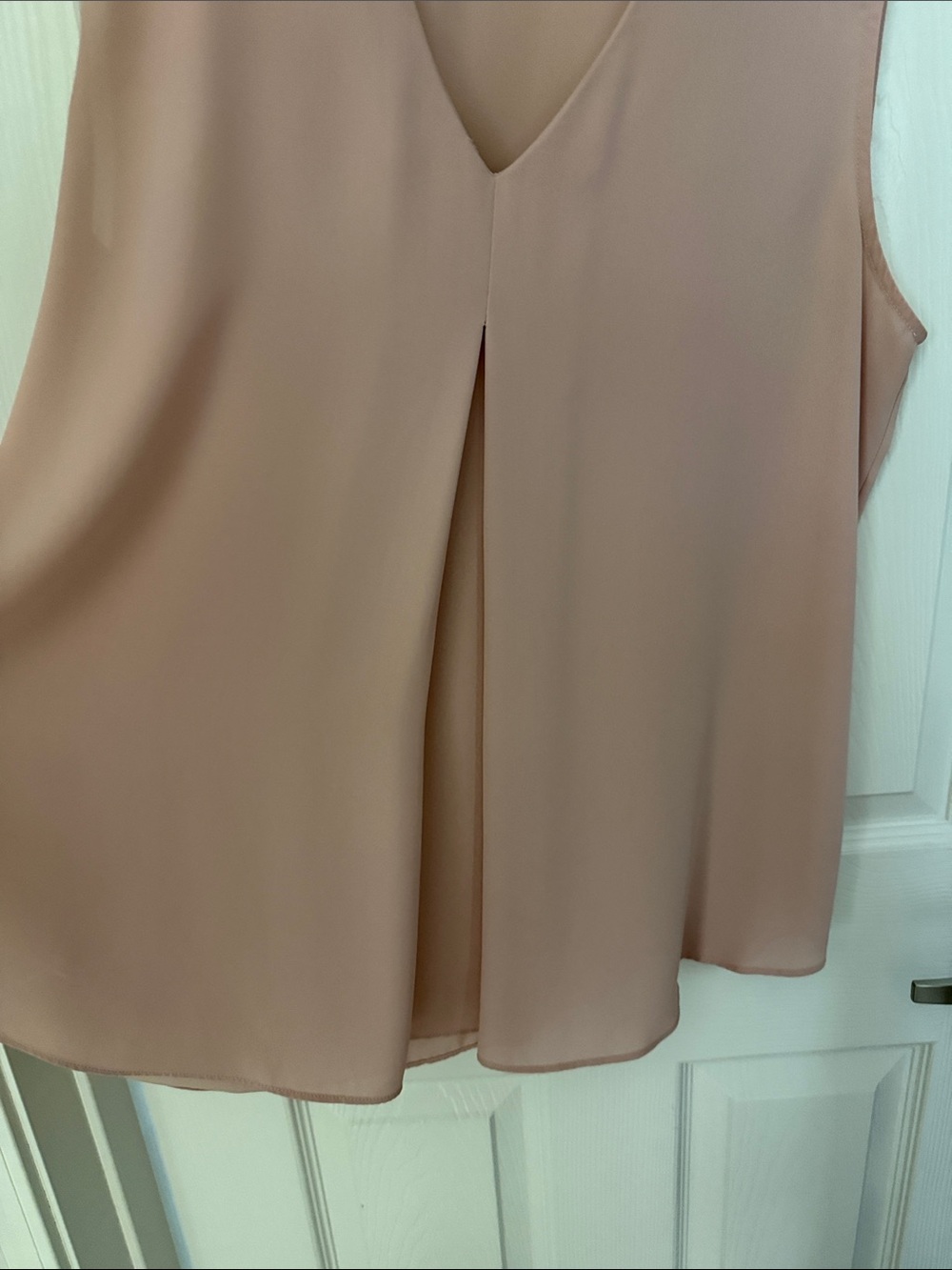 Rose & Olive Dusty Blush V-Neck Pleated Camisole - Picture 2 of 6